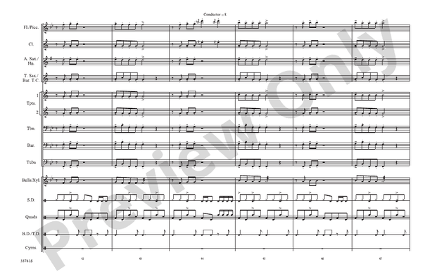 C'mon n' Ride It (The Train) – Marching Band Conductor Score & Parts (Digital Download)