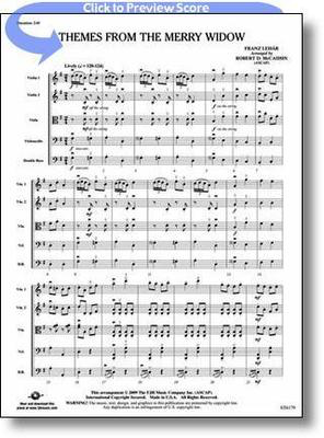 Themes from The Merry Widow - Franz Lehar - Robert D. McCashin FJH Music Company Score/Parts