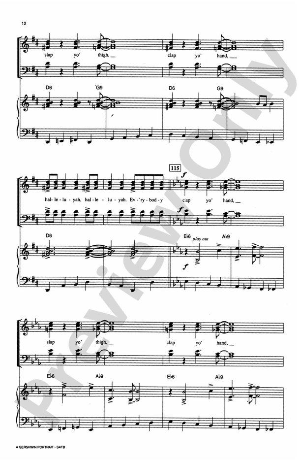 A Gershwin Portrait! The Music of George and Ira Gershwin - SATB Choral Octavo (Digital Download)