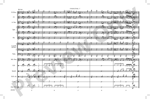 Butter – Marching Band Conductor Score & Parts (Digital Download)