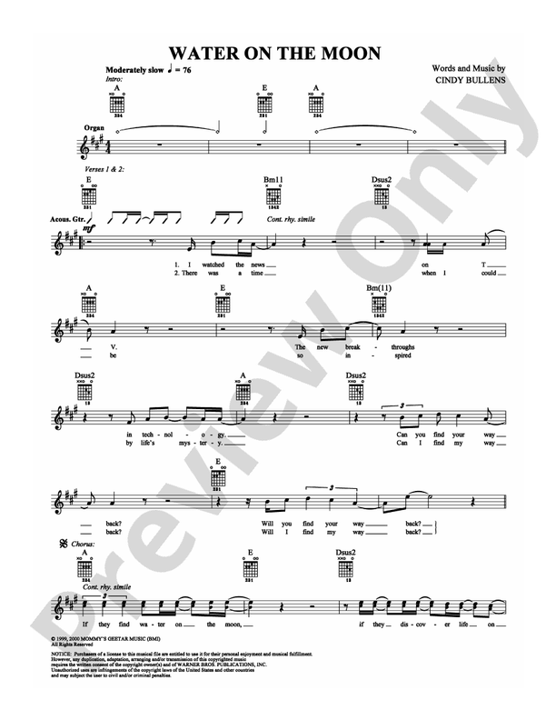 Water on the Moon - Guitar TAB (Digital Download)