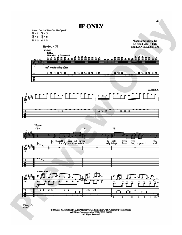 If Only - Guitar TAB (Digital Download)