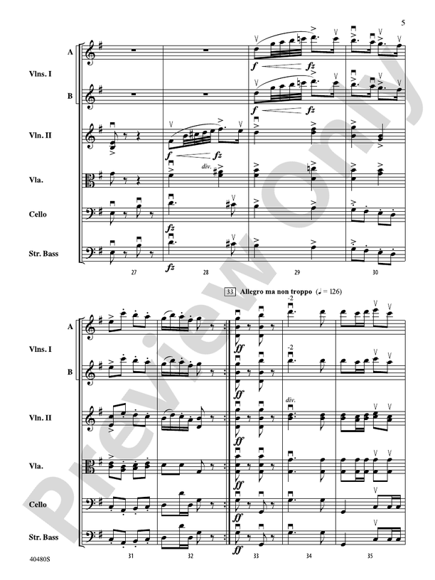 Symphony No. 8 in G Major – String Orchestra Conductor Score & Parts (Digital Download)