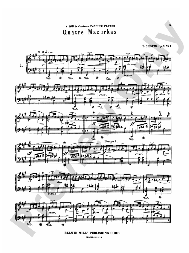 Chopin - Fifty-Six Mazurkas (Ed. Franz Liszt) - Piano Solo (Digital Download)