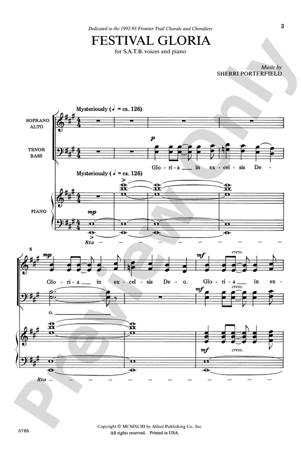 Festival Gloria – SATB Choral Octavo (Digital Download)