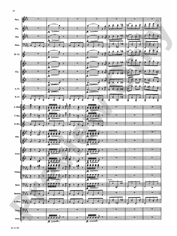 March and Procession of Bacchus (Grade 5) - Concert Band Conductor Score & Parts (Digital Download)