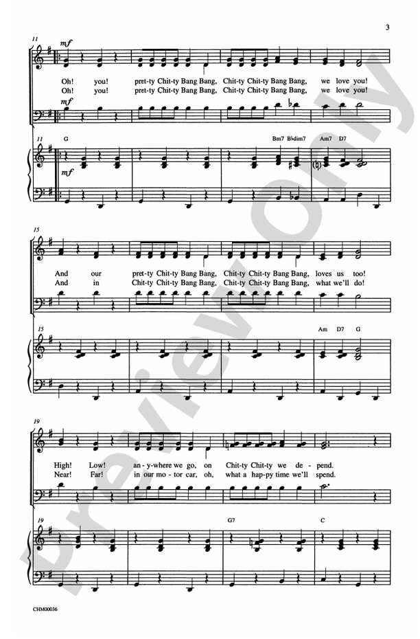 Chitty Chitty Bang Bang (from Chitty Chitty Bang Bang) – 3-Part Mixed Choral Octavo (Digital Download)