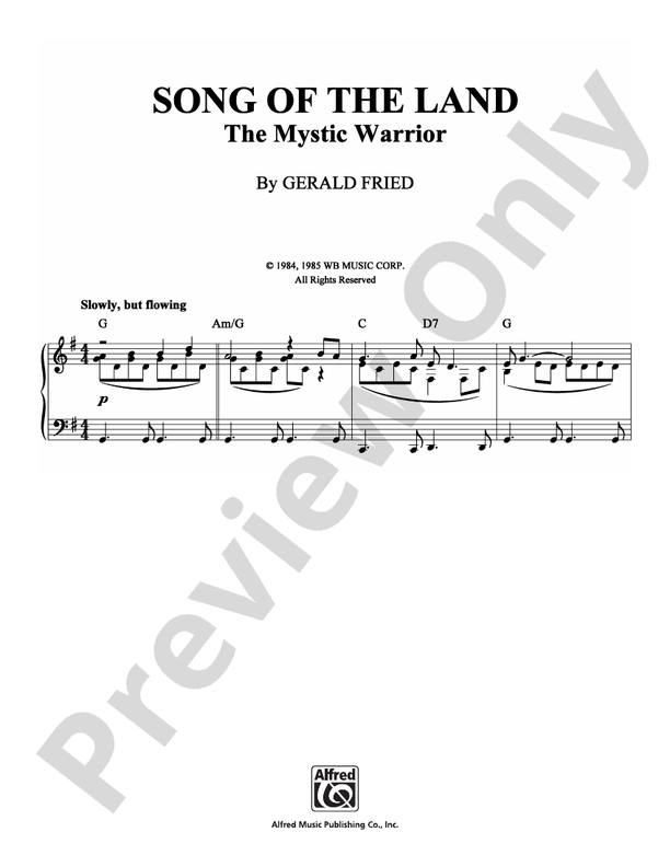 Song of the Land - Piano (Digital Download)