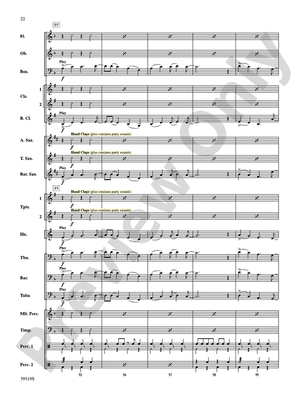 Zydeco Cajun Crawdad Dance - Concert Band Conductor Score & Parts (Digital Download)