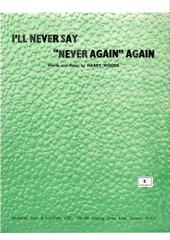 I'll Never Say 'Never Again' Again - Nat King Cole - PVG (Digital Download)