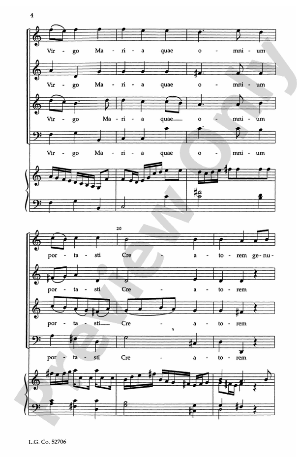 Beata Es Virgo Maria – SATB Choral Octavo (Digital Download)