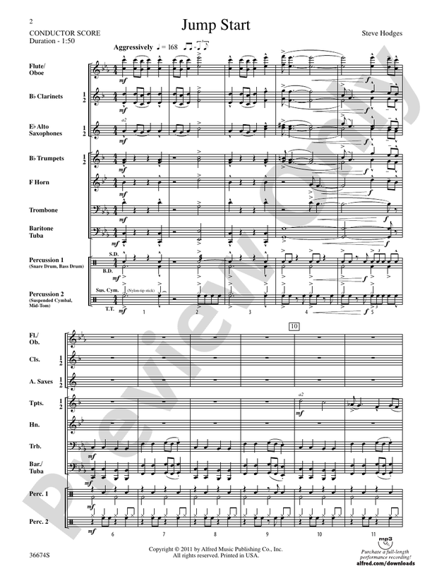 Jump Start - Concert Band Conductor Score & Parts (Digital Download)