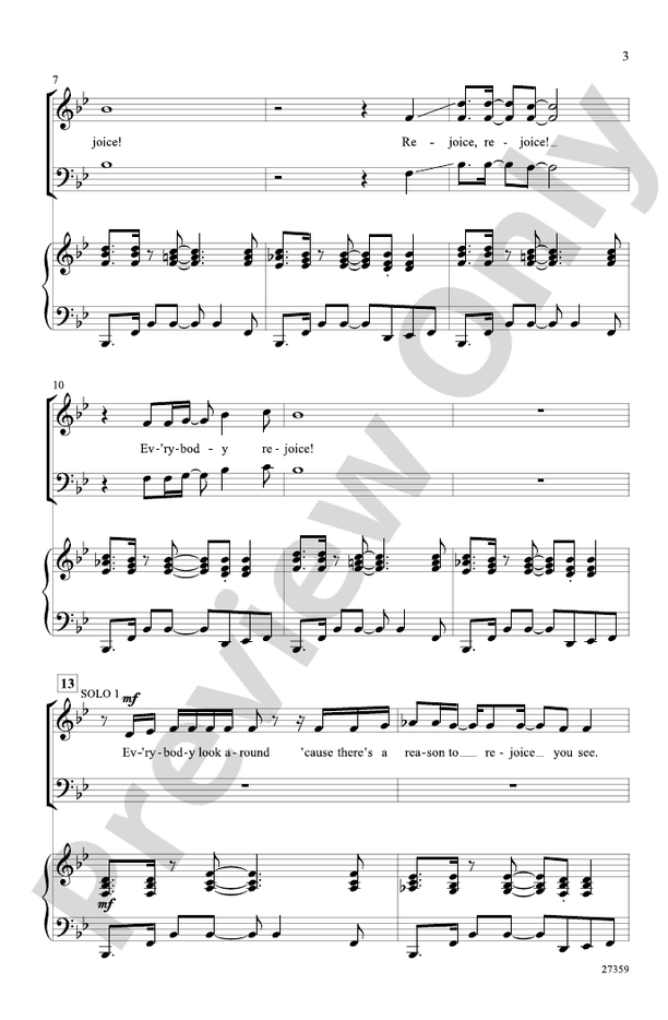 Everybody Rejoice (from The Wiz) – SATB Choral Octavo (Digital Download)