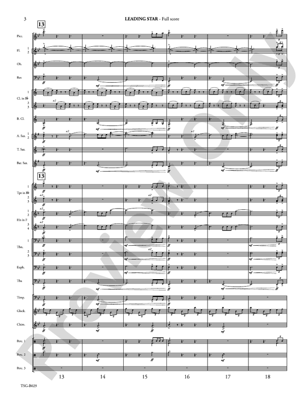 Leading Star Fanfare - Concert Band Conductor Score & Parts (Digital Download)