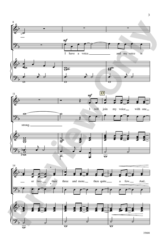 I Have a Voice – SAB Choral Octavo (Digital Download)