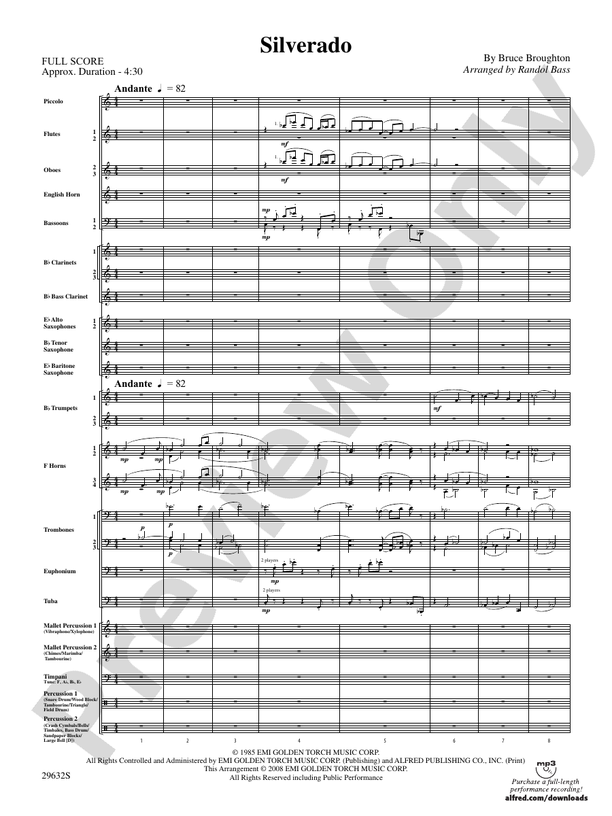 Silverado - Concert Band Conductor Score & Parts (Digital Download)