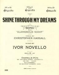 Shine Through My Dreams (from 'Glamorous Night') - C Major Vocal/Piano (Digital Download)