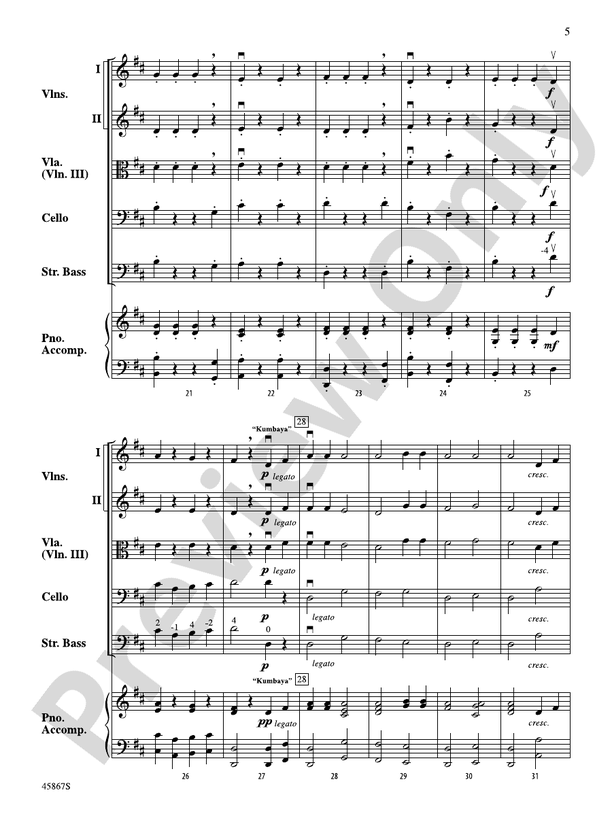 Campfire Songs - String Orchestra Conductor Score & Parts (Digital Download)