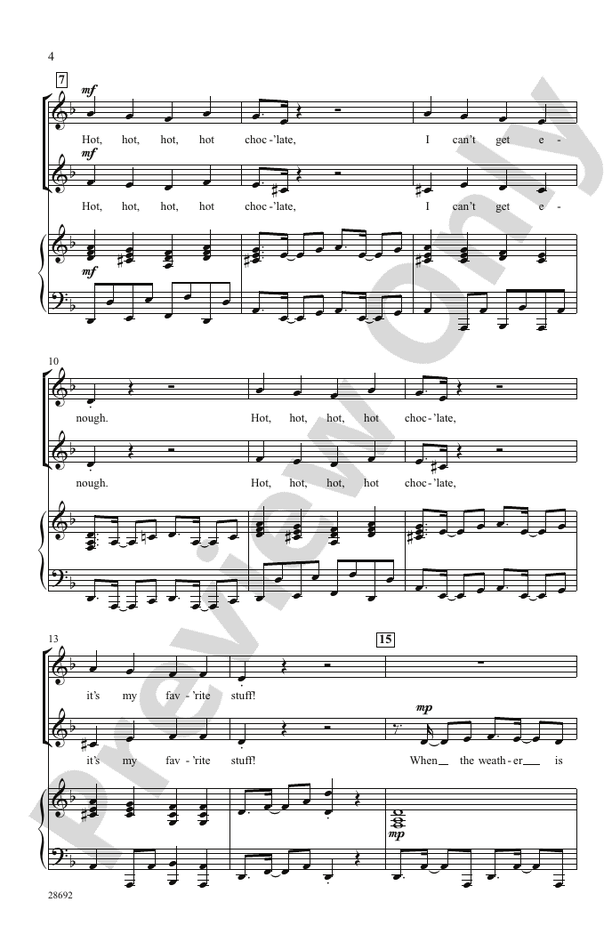 Hot Chocolate! – 2-Part Choral Octavo (Digital Download)