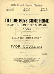 Keep The Home Fires Burning (Till The Boys Come Home) - G Major Vocal/Piano (Digital Download)