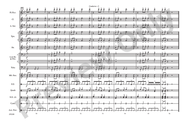 Danger Zone (Arr. Victor López) – Marching Band Conductor Score & Parts (Digital Download)