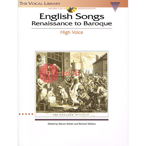 English Songs: Renaissance to Baroque - The Vocal Library - High Voice with Online Audio - Richard Walters|Steven Stolen Hal Leonard