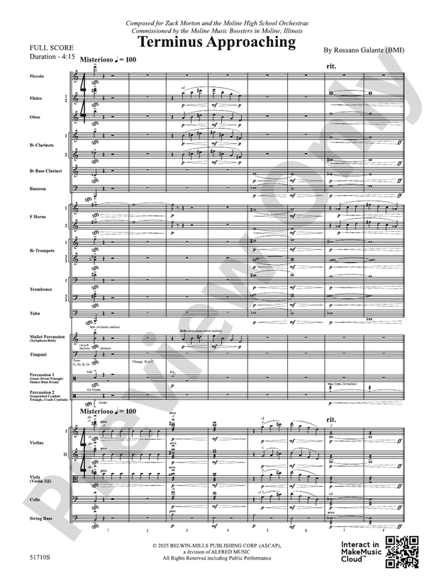 Terminus Approaching - Full Orchestra Conductor Score & Parts (Digital Download)