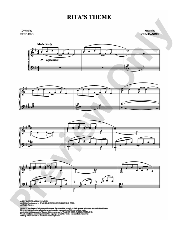 Rita's Theme - Piano (Digital Download)