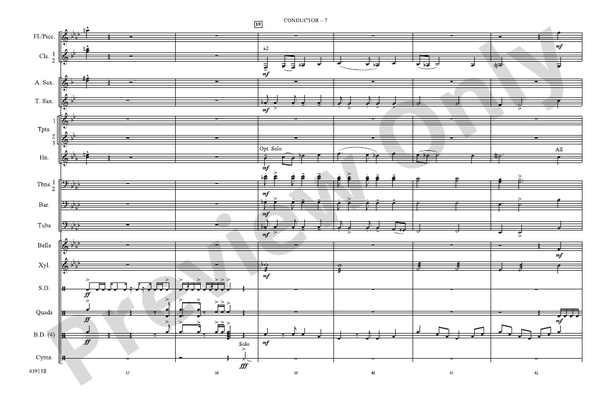 Con Slancio – Marching Band Conductor Score & Parts (Digital Download)