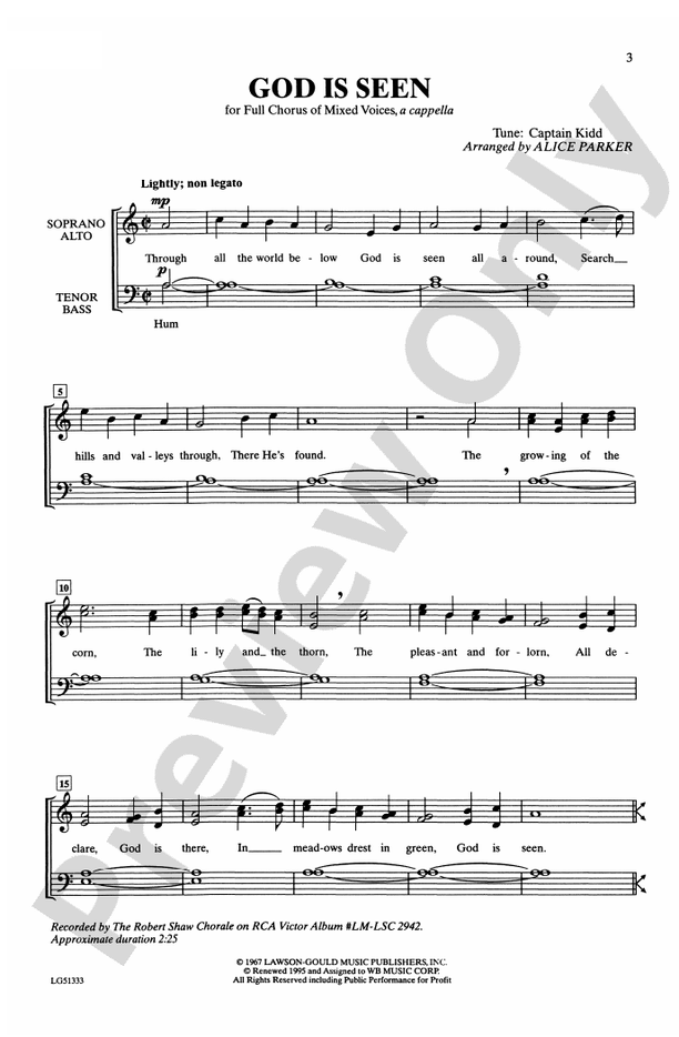 God Is Seen – SATB Choral Octavo (Digital Download)