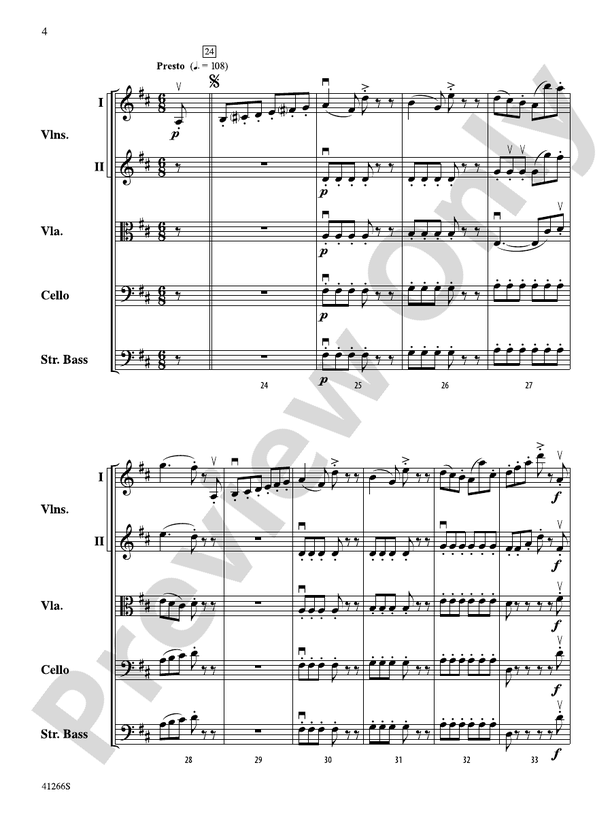 Adagio and Presto – String Orchestra Conductor Score & Parts (Digital Download)