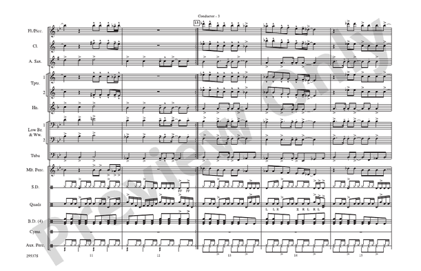 Burning Down the House – Marching Band Conductor Score & Parts (Digital Download)