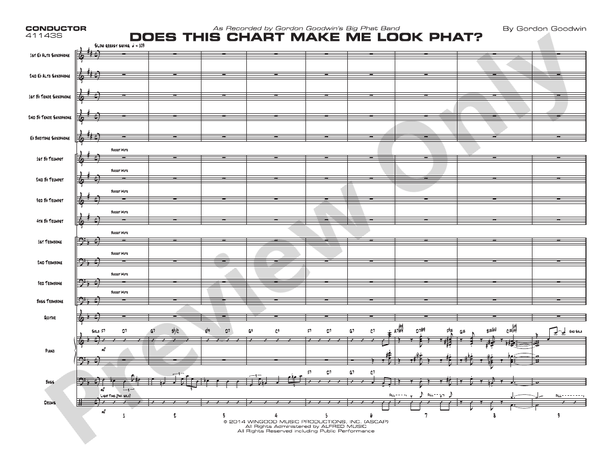 Does This Chart Make Me Look Phat? - Jazz Ensemble Conductor Score & Parts (Digital Download)