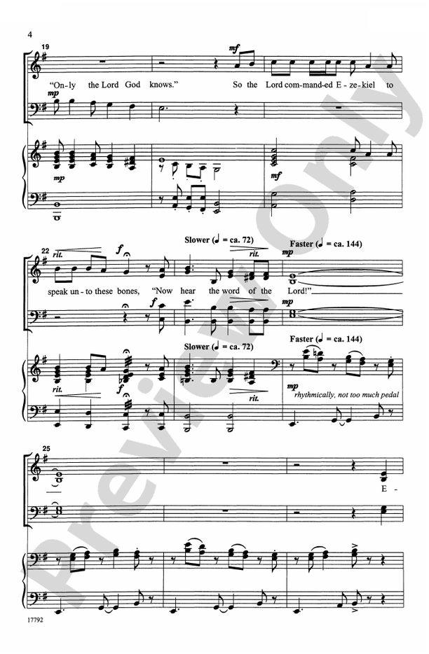 Dry Bones - Arr. Mark Hayes – SATB Choral Octavo (Digital Download)