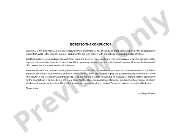 Drumtime - Jazz Ensemble Conductor Score & Parts (Digital Download)