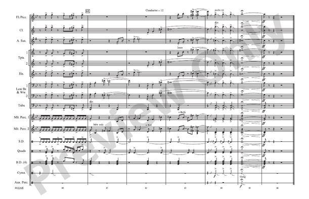 James Bond Theme (Arr. Victor López) – Marching Band Conductor Score & Parts (Digital Download)