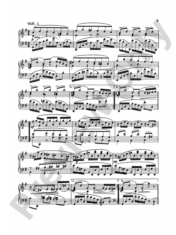 Dohnanyi - Variation & Fugue (on a theme of E.G.), Op. 4 - Piano Solo (Digital Download)