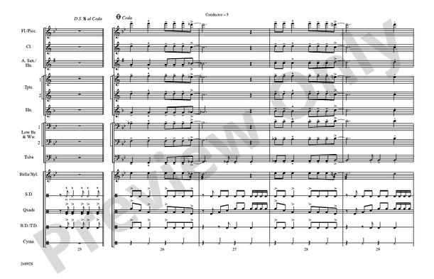 Ready to Go – Marching Band Conductor Score & Parts (Digital Download)