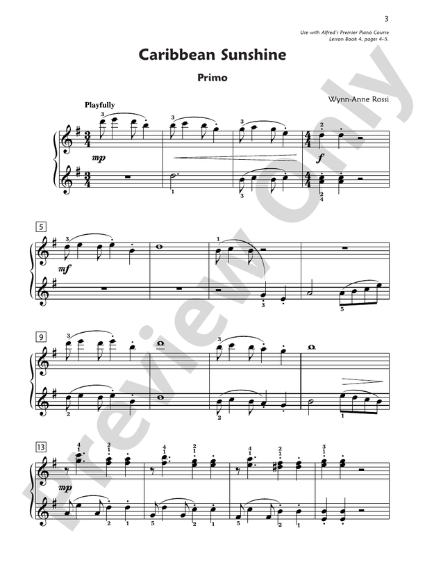 Premier Piano Course, Duet 4 - 1 Piano, 4 Hands (Digital Download)
