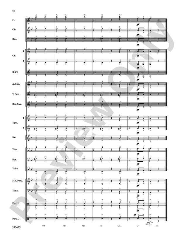 Ritual Fire Dance (From El Amor Brujo) - Concert Band Conductor Score & Parts (Digital Download)