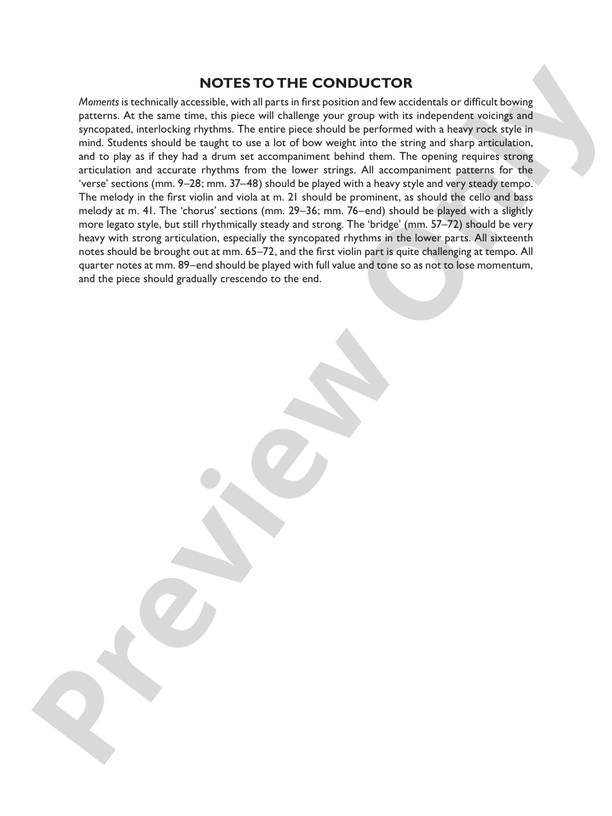 Moments – String Orchestra Conductor Score & Parts (Digital Download)