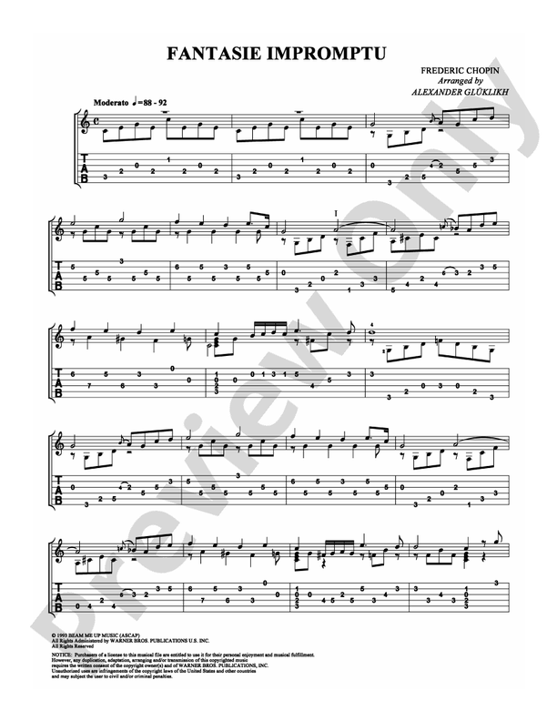 Fantasie Impromptu - Guitar TAB (Digital Download)