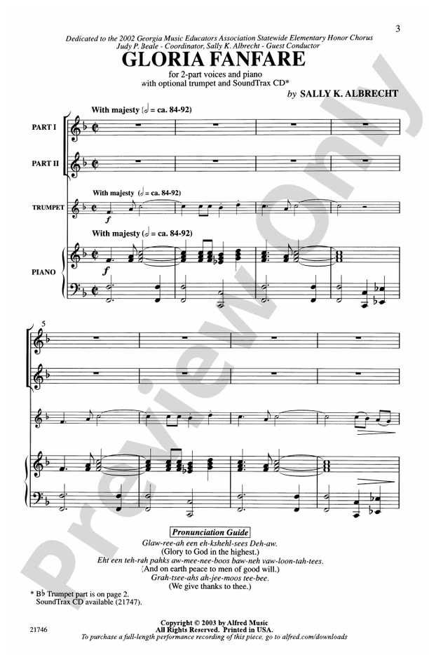 Gloria Fanfare – 2-Part Choral Octavo (Digital Download)