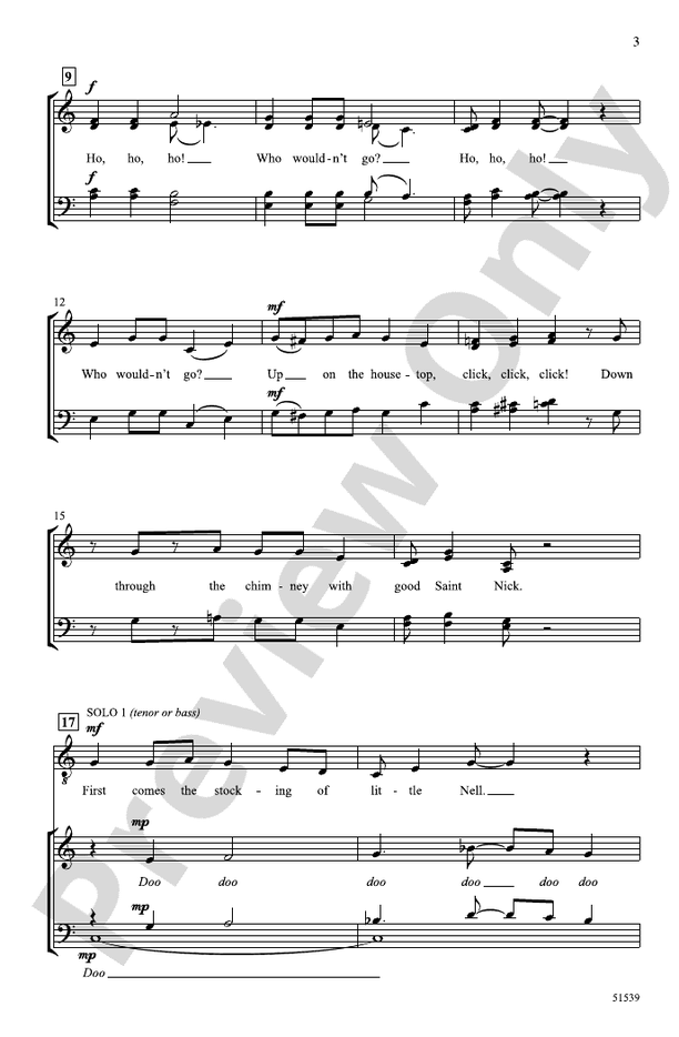 A Saint Nick Jazz Trio - SATB Choral Octavo (Digital Download)