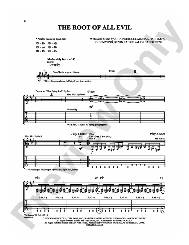 The Root of All Evil - Guitar TAB (Digital Download)