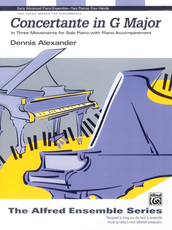 Concertante in G Major: In Three Movements for Solo Piano with Piano Accompaniment - 2 Pianos, 4 Hands (Digital Download)