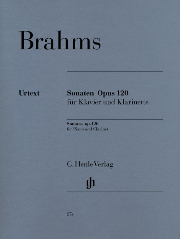 Brahms - Sonatas Op120 Complete - Clarinet/Piano Accompaniment Henle HN274