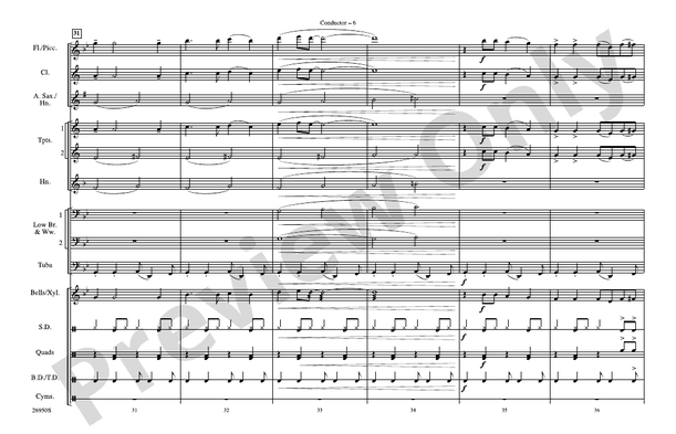 Monterey – Marching Band Conductor Score & Parts (Digital Download)