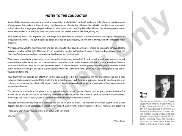 Contents Under Pressure – Jazz Ensemble Conductor Score & Parts (Digital Download)