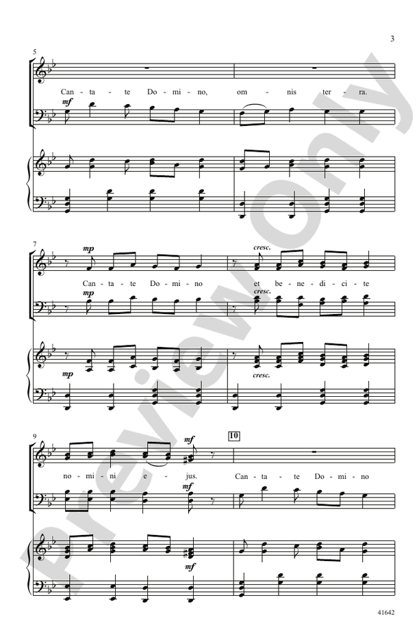 Cantate Domino - Arr. Ruth Morris Gray – SATB Choral Octavo (Digital Download)